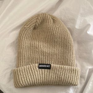 Beige knit beanie